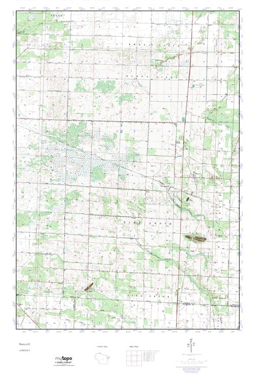 MyTopo Bancroft, Wisconsin USGS Quad Topo Map