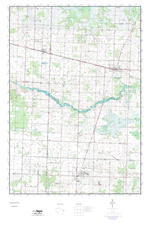 MyTopo Junction City, Wisconsin USGS Quad Topo Map