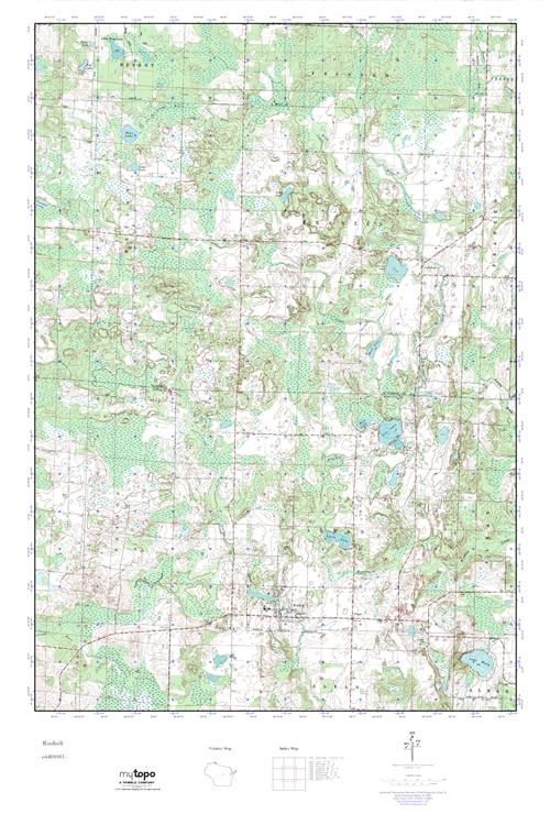 MyTopo Rosholt, Wisconsin USGS Quad Topo Map