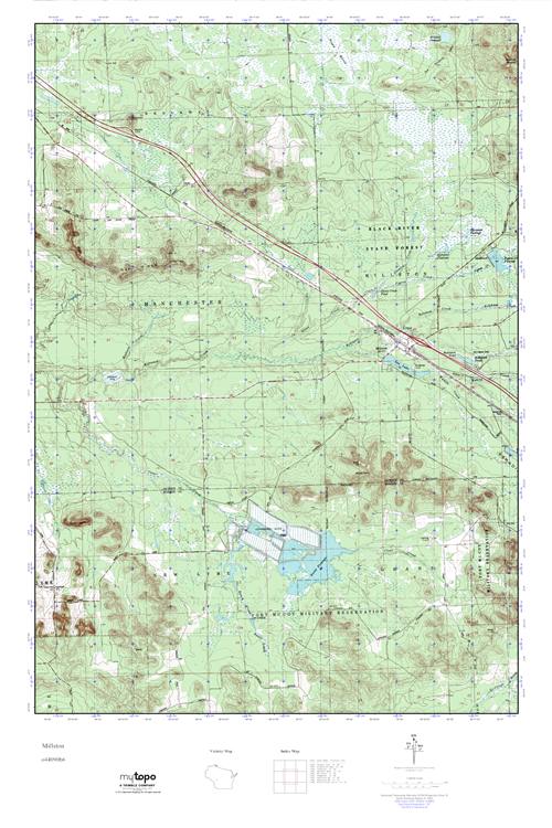 MyTopo Millston, Wisconsin USGS Quad Topo Map