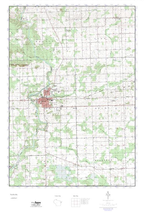 MyTopo Neillsville, Wisconsin USGS Quad Topo Map