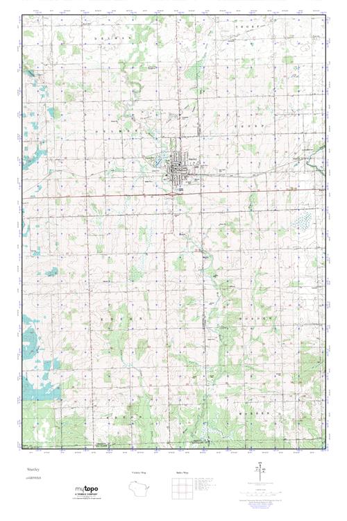 MyTopo Stanley, Wisconsin USGS Quad Topo Map