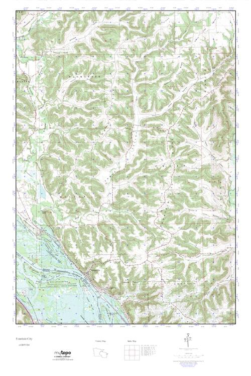 MyTopo Fountain City, Wisconsin USGS Quad Topo Map