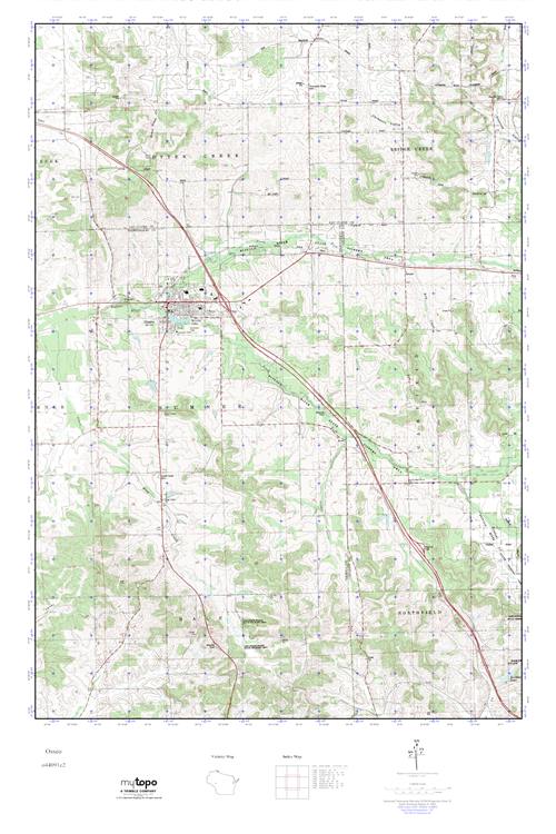 MyTopo Osseo, Wisconsin USGS Quad Topo Map