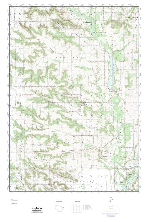 MyTopo Arkansaw, Wisconsin USGS Quad Topo Map