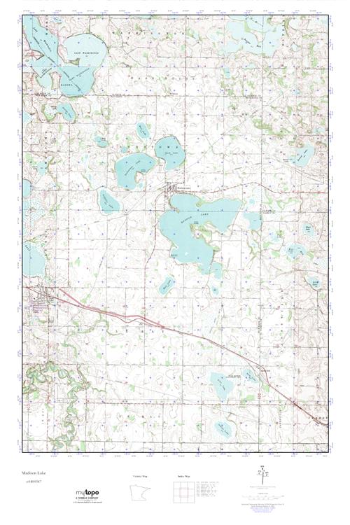 MyTopo Madison Lake, Minnesota USGS Quad Topo Map