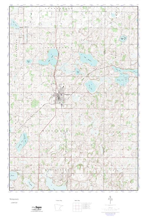 MyTopo Montgomery, Minnesota USGS Quad Topo Map