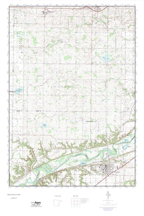 MyTopo Belle Plaine North, Minnesota USGS Quad Topo Map