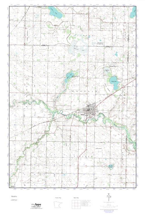 MyTopo Madelia, Minnesota USGS Quad Topo Map
