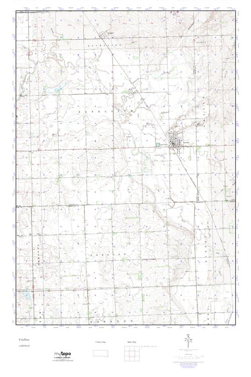 MyTopo Estelline, South Dakota USGS Quad Topo Map