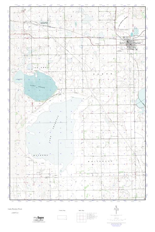 MyTopo Lake Preston West, South Dakota USGS Quad Topo Map