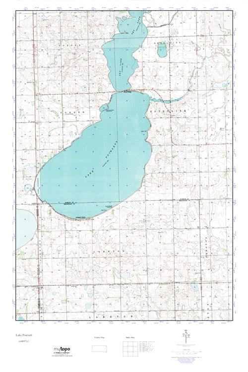 MyTopo Lake Poinsett, South Dakota USGS Quad Topo Map
