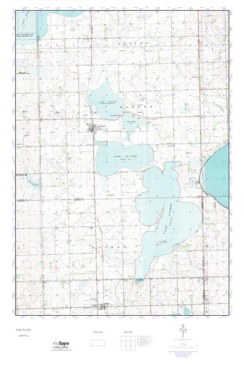 MyTopo Lake Norden, South Dakota USGS Quad Topo Map