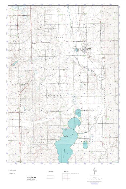 MyTopo Castlewood, South Dakota USGS Quad Topo Map