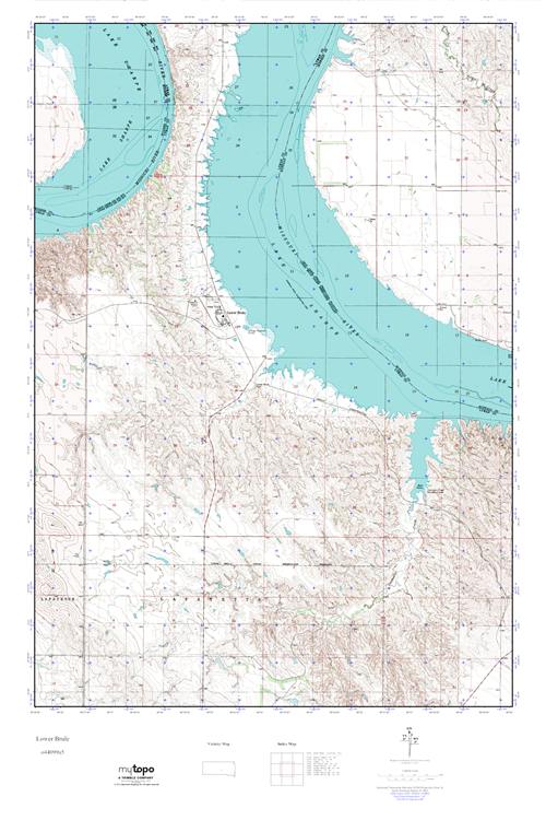 MyTopo Lower Brule, South Dakota USGS Quad Topo Map