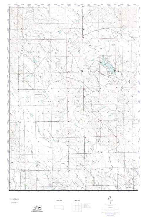 MyTopo Newell Lake, South Dakota USGS Quad Topo Map