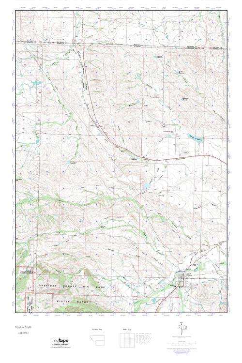 MyTopo Dayton North, Wyoming USGS Quad Topo Map