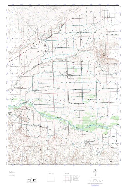 MyTopo Burlington, Wyoming USGS Quad Topo Map