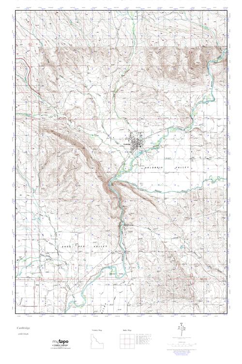 MyTopo Cambridge, Idaho USGS Quad Topo Map