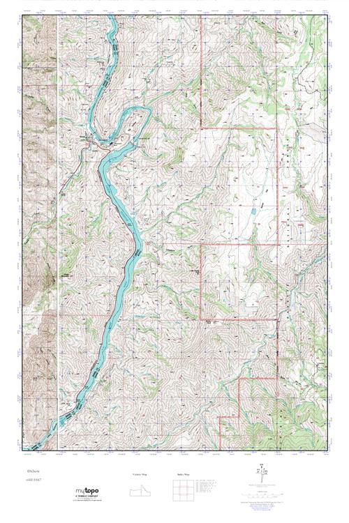 MyTopo Oxbow, Oregon USGS Quad Topo Map