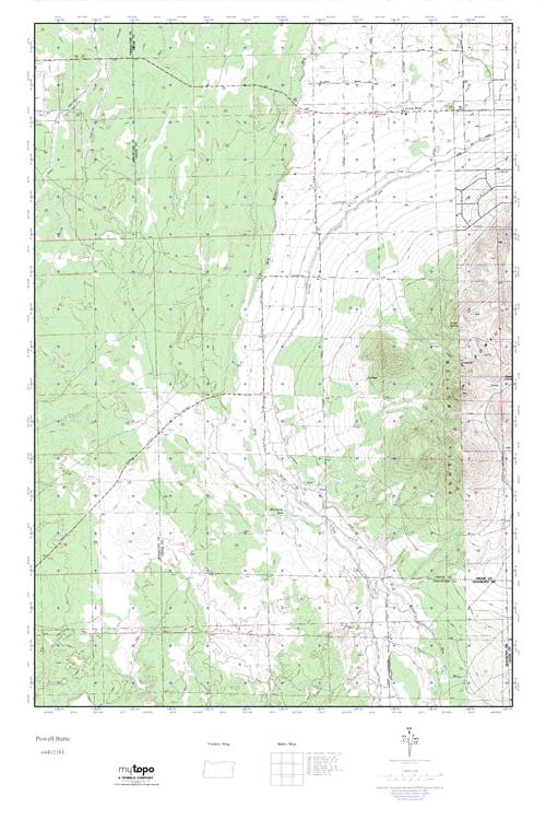 MyTopo Powell Butte, Oregon USGS Quad Topo Map