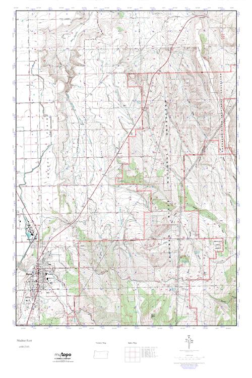 MyTopo Madras East, Oregon USGS Quad Topo Map