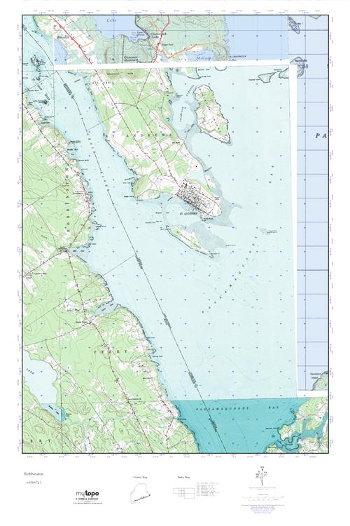 MyTopo Robbinston, Maine USGS Quad Topo Map