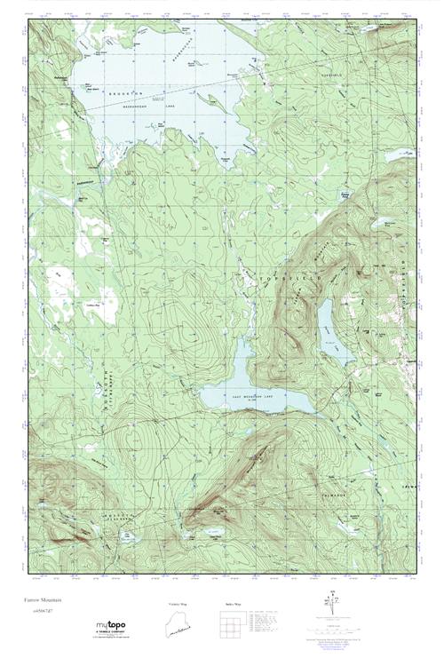 MyTopo Farrow Mountain, Maine USGS Quad Topo Map