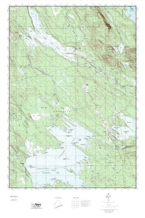 MyTopo Brookton, Maine USGS Quad Topo Map