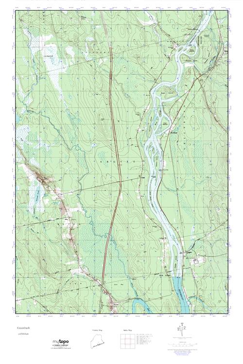 MyTopo Greenbush, Maine USGS Quad Topo Map