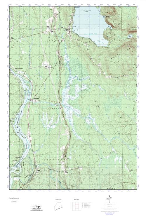 MyTopo Passadumkeag, Maine USGS Quad Topo Map