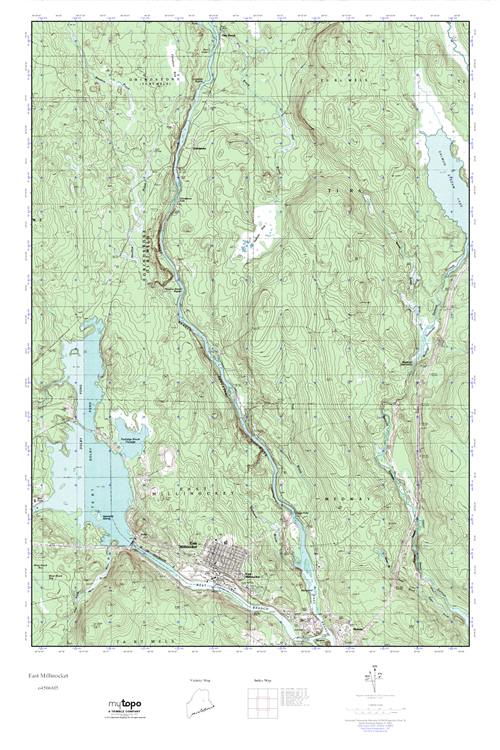 MyTopo East Millinocket, Maine USGS Quad Topo Map