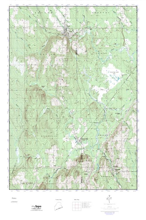 MyTopo Patten, Maine USGS Quad Topo Map