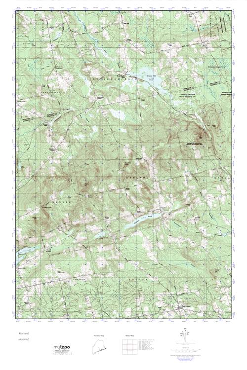 MyTopo Garland, Maine USGS Quad Topo Map