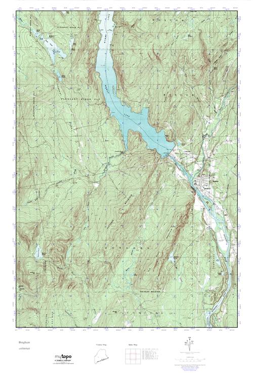 MyTopo Bingham, Maine USGS Quad Topo Map