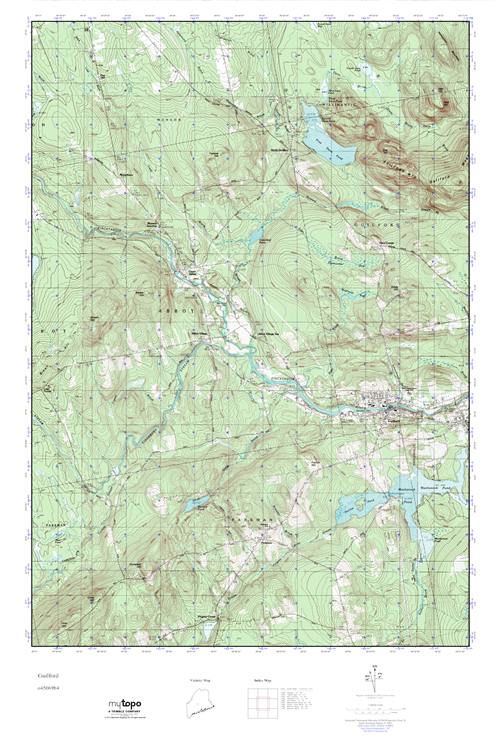 MyTopo Guilford, Maine USGS Quad Topo Map