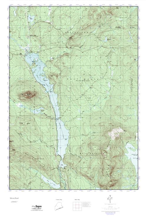 MyTopo Moxie Pond, Maine USGS Quad Topo Map