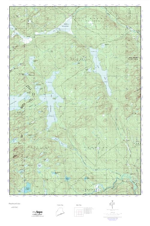 MyTopo Penobscot Lake, Maine USGS Quad Topo Map