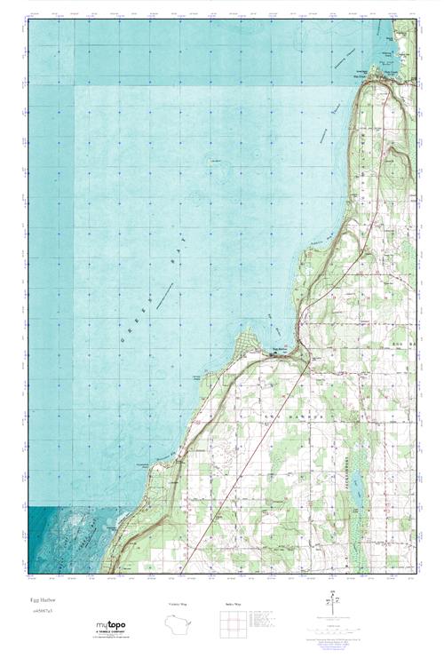 MyTopo Egg Harbor, Wisconsin USGS Quad Topo Map