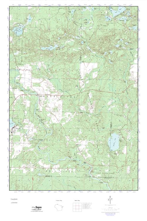 MyTopo Langlade, Wisconsin USGS Quad Topo Map