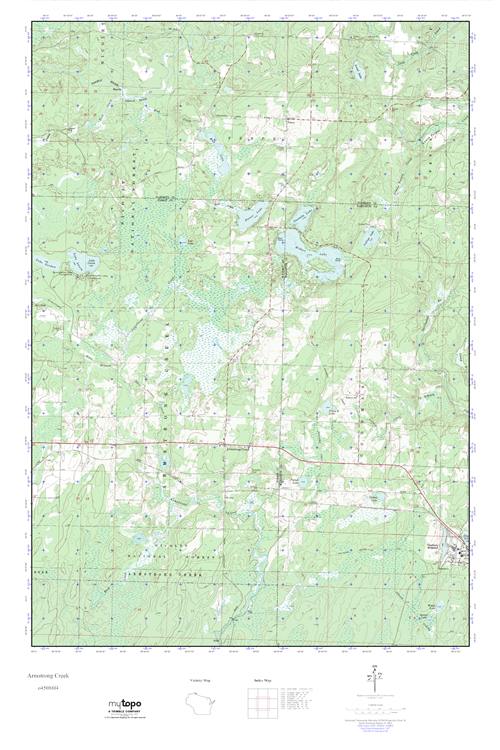 MyTopo Armstrong Creek, Wisconsin USGS Quad Topo Map