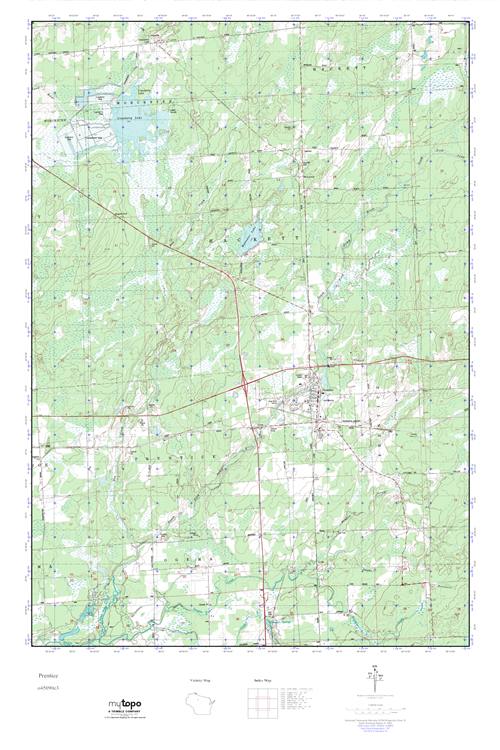 MyTopo Prentice, Wisconsin USGS Quad Topo Map