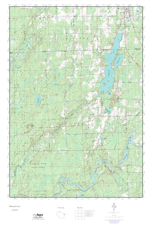 MyTopo Butternut Lake, Wisconsin USGS Quad Topo Map
