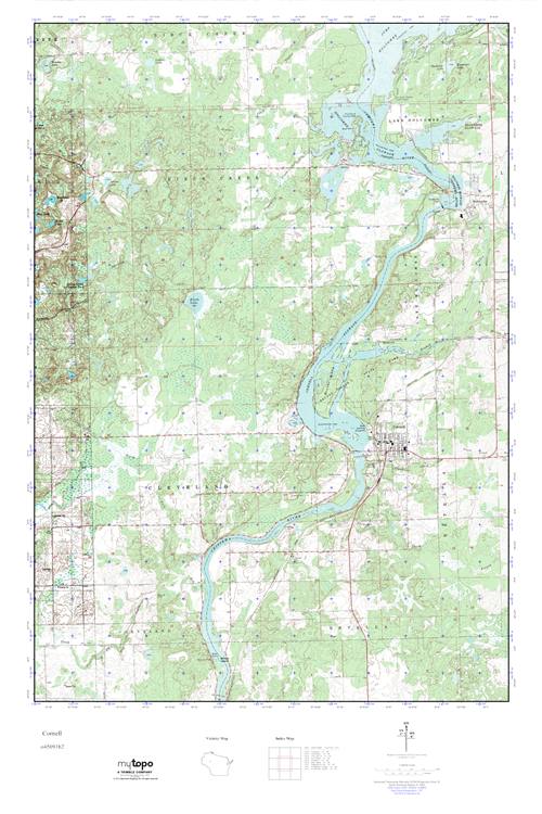 MyTopo Cornell, Wisconsin USGS Quad Topo Map