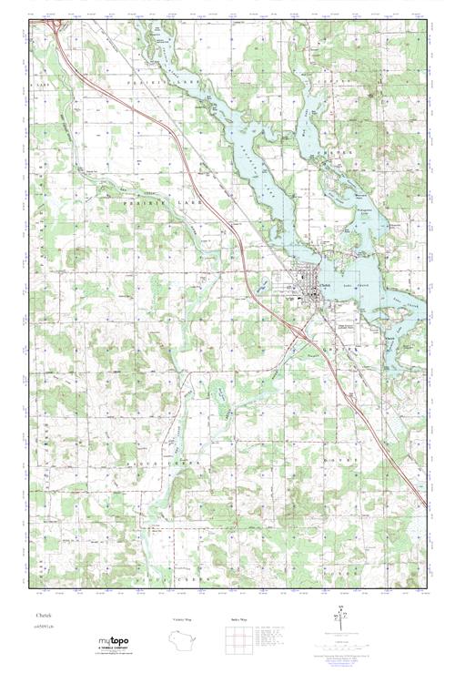 MyTopo Chetek, Wisconsin USGS Quad Topo Map