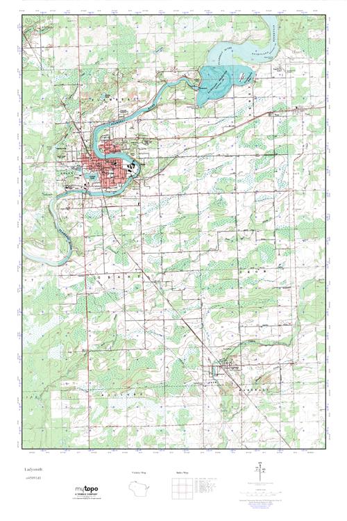 MyTopo Ladysmith, Wisconsin USGS Quad Topo Map