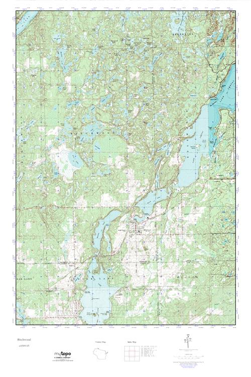 MyTopo Birchwood, Wisconsin USGS Quad Topo Map