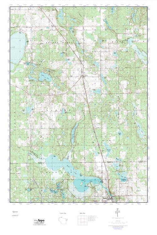 MyTopo Sarona, Wisconsin USGS Quad Topo Map