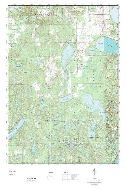 MyTopo Stone Lake, Wisconsin USGS Quad Topo Map