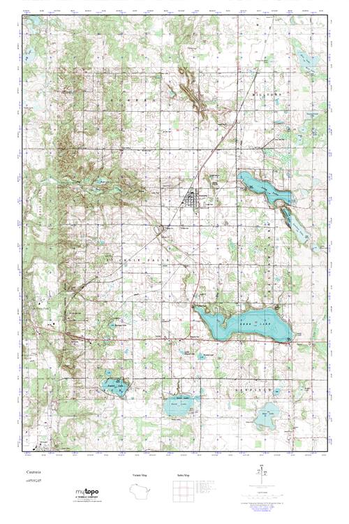 MyTopo Centuria, Wisconsin USGS Quad Topo Map